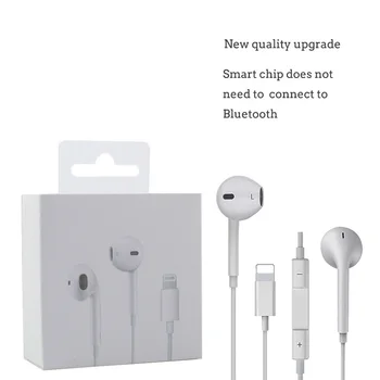 wholesale genuine earbuds with lightning connector for apple iphone 12 in-ear wire pods earphone in stocks