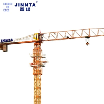 SHANXI JINNTA Bestseller QTP125(C6017PA-8) Construction Flattop Tower Crane With Custom Private Label 8T Tower Cranes