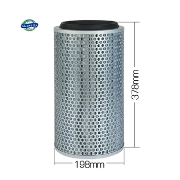 Industrial Gas Turbine Air Compressor Dust Collector Cellulose Fiber Cylinder White Air Filter Cartridge