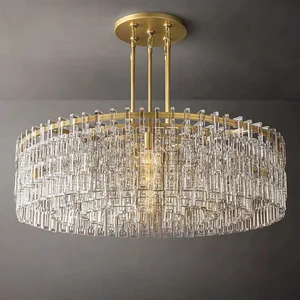 American Style Post-Modern Luxury Crystal Chandelier for Living Room Villa Duplex Restaurant for Atmosphere Enhancing