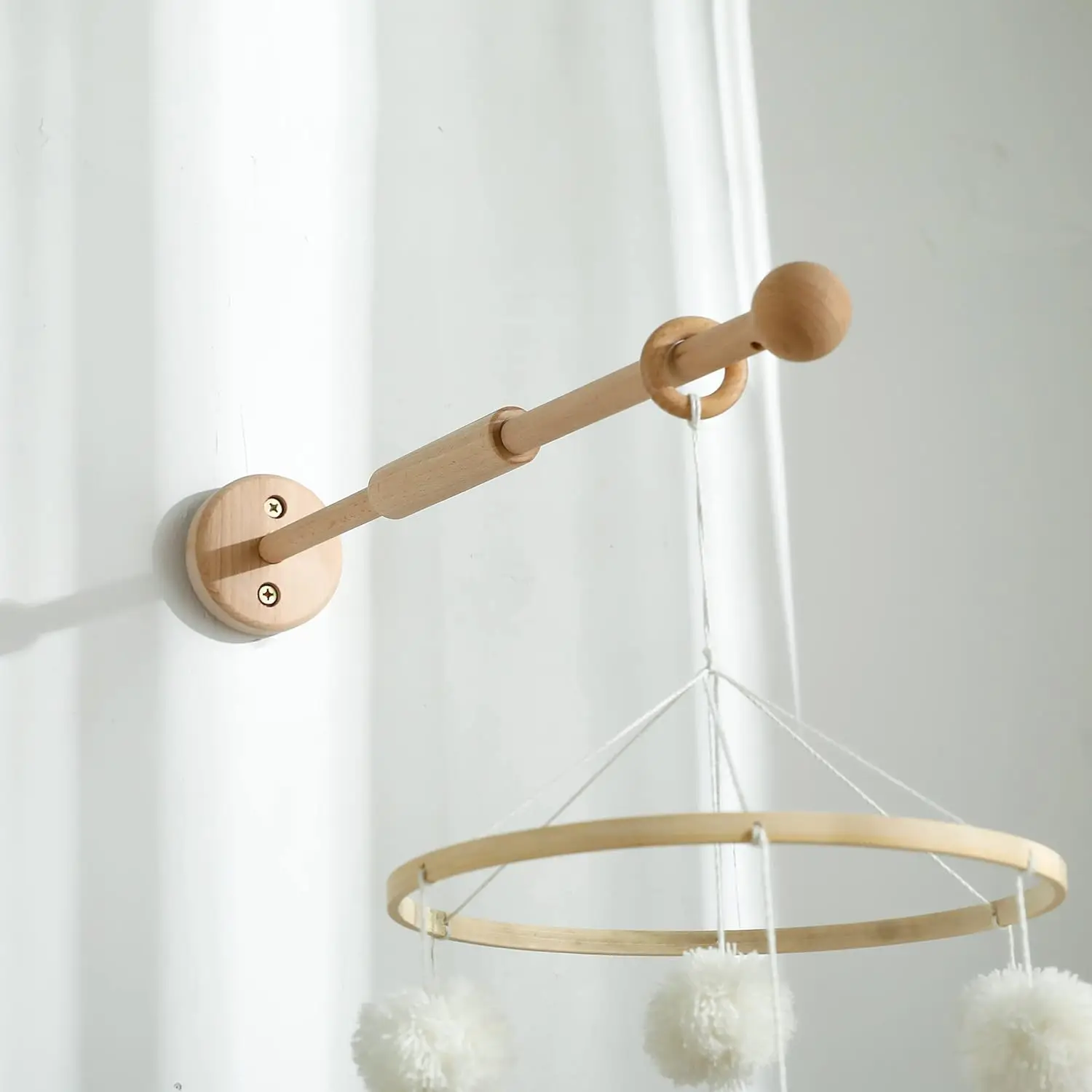 Wooden Crib Mobile Holder