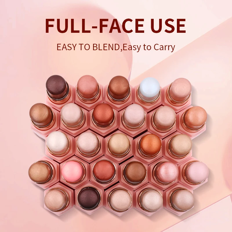 Easy to Carry Highlighter Makeup Face Multi-Use Glow Shiny Bright Smooth Lightweight Highlighter Stick supplier