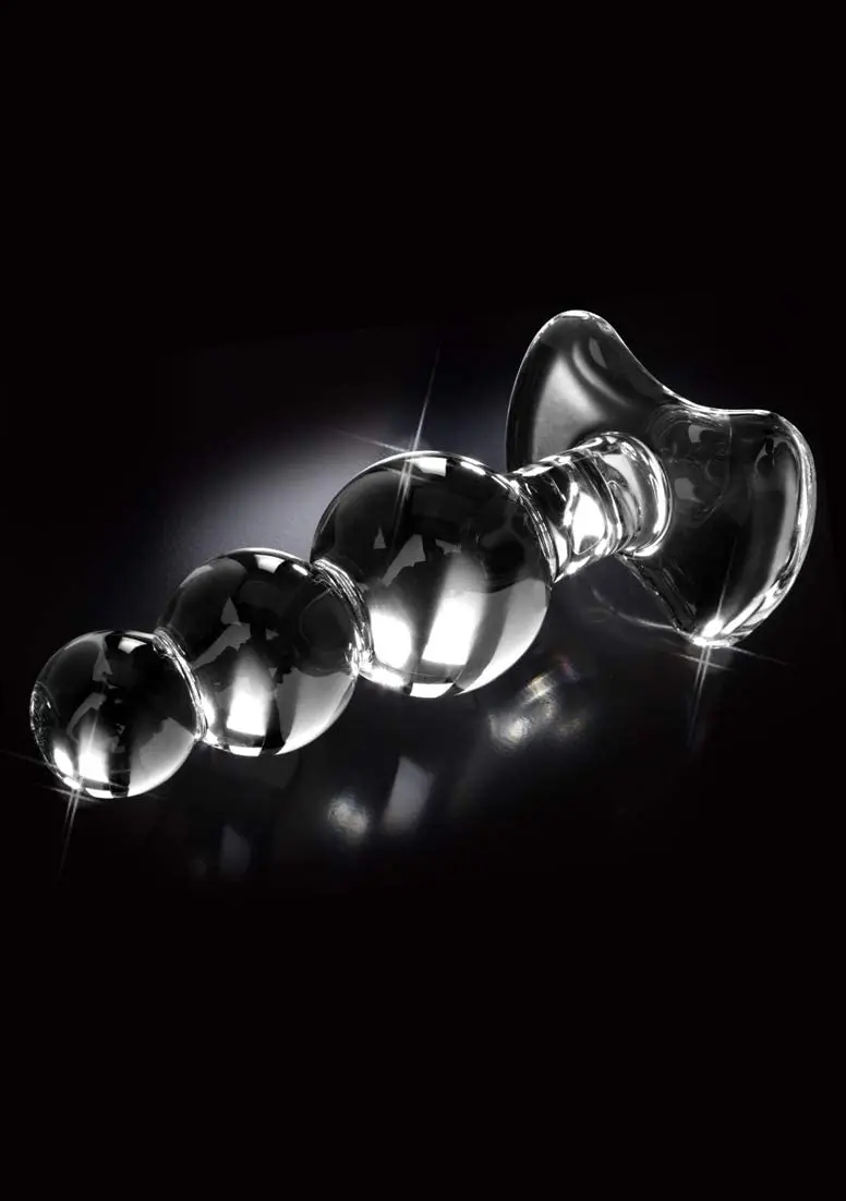YPM Pipedream Icicles Triple Ripple Plug Prostate Stimulating Anal Sex Toy Glass Butt Plug