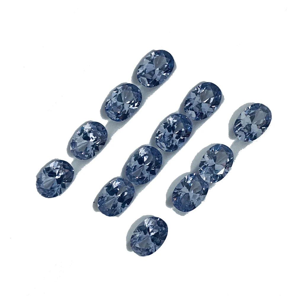 Oval Shape Synthetic 45# Gray Corundum Gemstones for Jewelry
