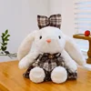 Princess rabbit-butterfly knot brown plaid skirt