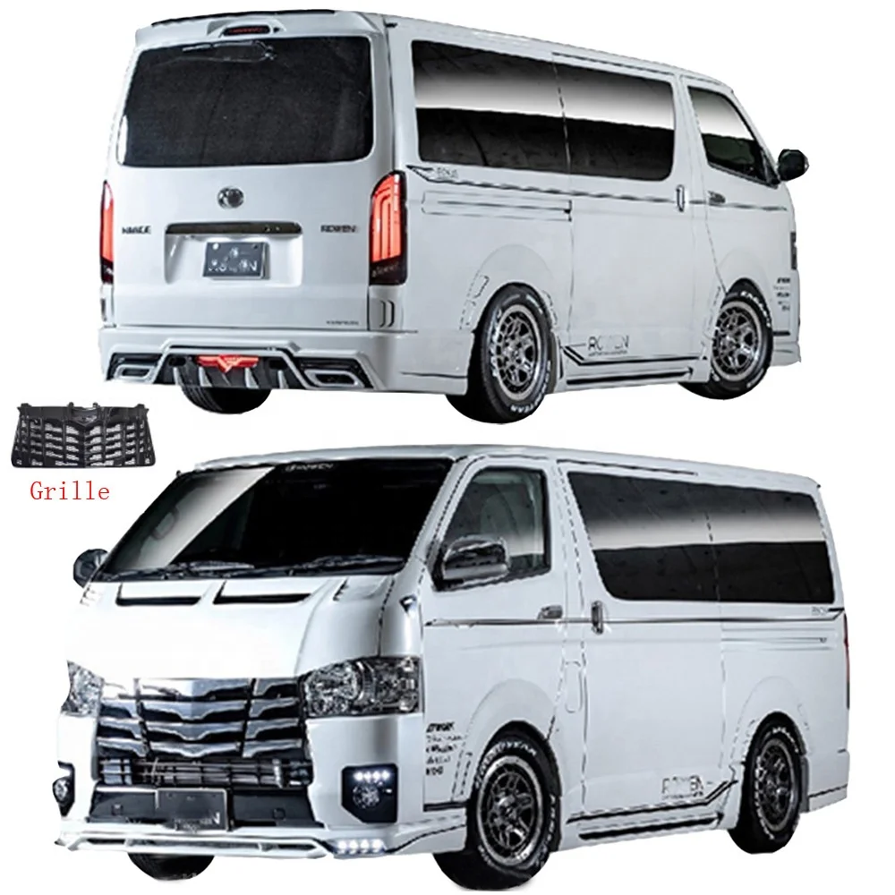 Abs Plastic Body Kit Bumper Fit For Hiace Kdh200 20052018 Narrow 1695 Wheel Flares