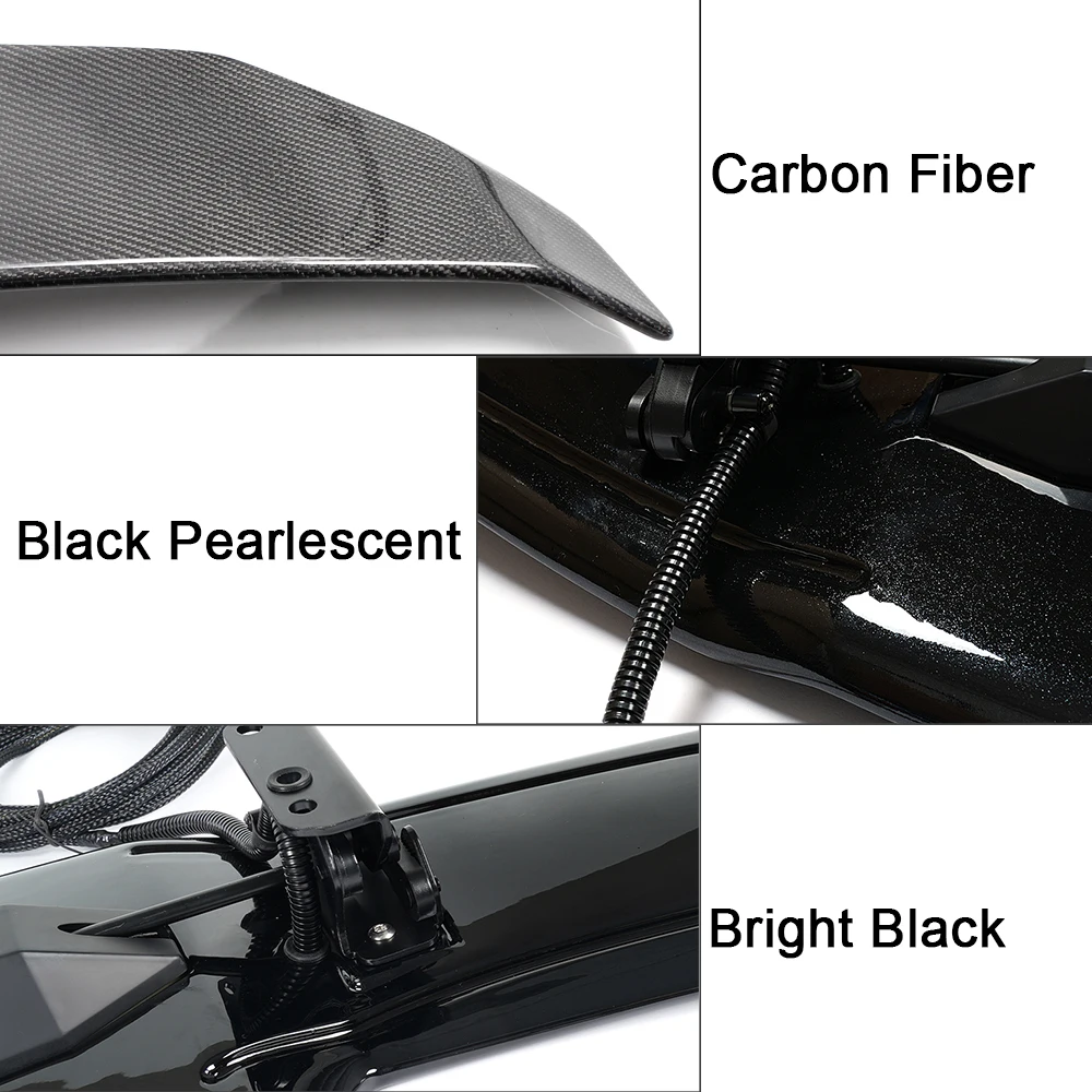 universal electric automatic rear spoiler carbon
