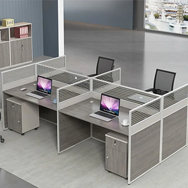 6 Seater Office Desk Workstation Cubicles L Type Workstation Work ...