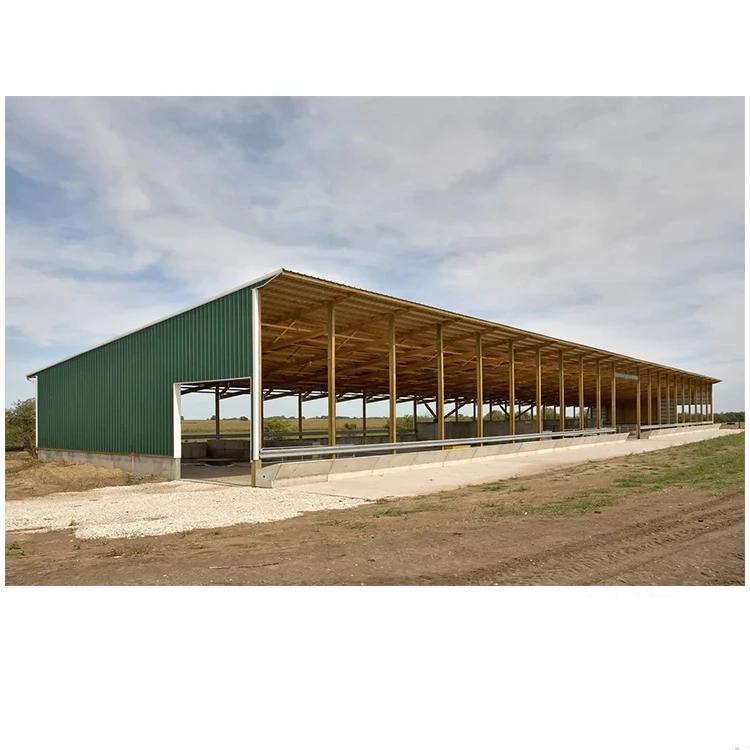High Quality Prefab Steel Structure Dairy Cow Shed Stable Barn Farm Building Design