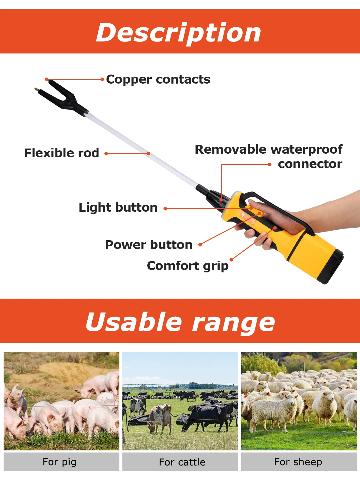 Replacement ROD for Popular Pig Driving Stick - Lydite PD8208