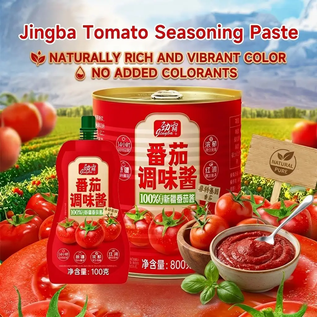Kecap Tomat Merah Alami yang Dibuat dari Tomat Matang Tanpa Penambahan Pewarna Buatan, dengan Rasa Kaya yang Ideal untuk Santapan Keluarga dan Restoran