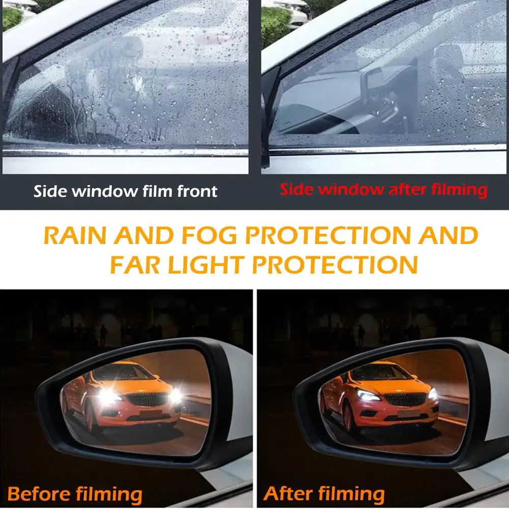 24 Pièces Film Rétroviseur Voiture Anti-Pluie Anti-Buée - Nano Revêtement Pour Miroirs Et Vitres Latérales