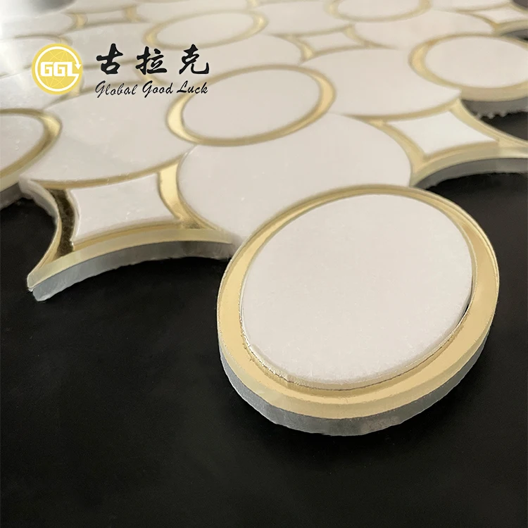 Chinese Waterjet Marble Mosaic Tile For Bathroom Glass Mosaic For Sales