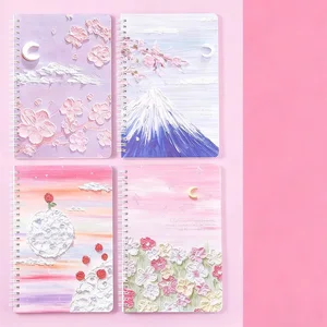 A5 Spiral Notebook with Oil Painting Style Cover | Creative Art Design for Journal Sketchbook