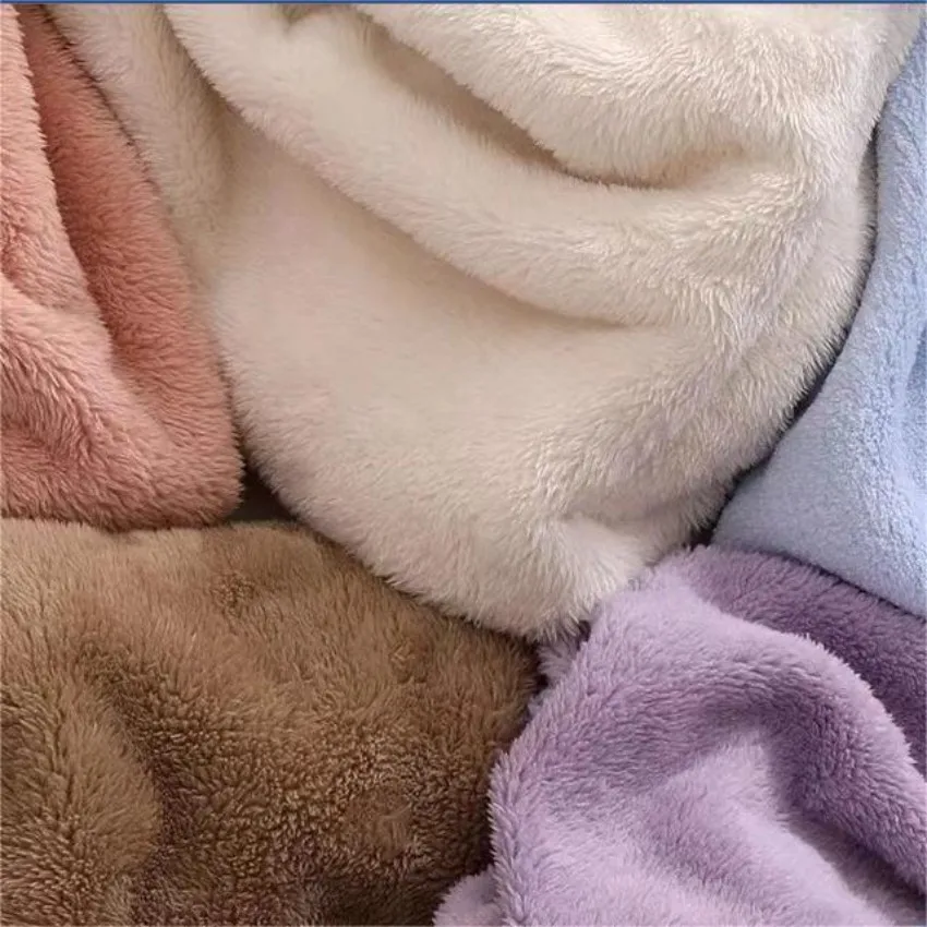 High Quality 100% Polyester Textile Flannel Fabric Soft Custom Plain Color Minky Fabric Wholesale for Winter
