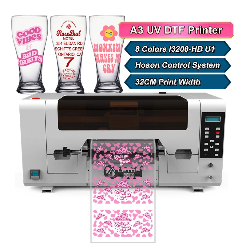 LETOP Cheap UV Sticker Digital Printing Plotter Print Inkjet Printer Machine 30CM Roll to Roll UV DTF Printer Crystal Label