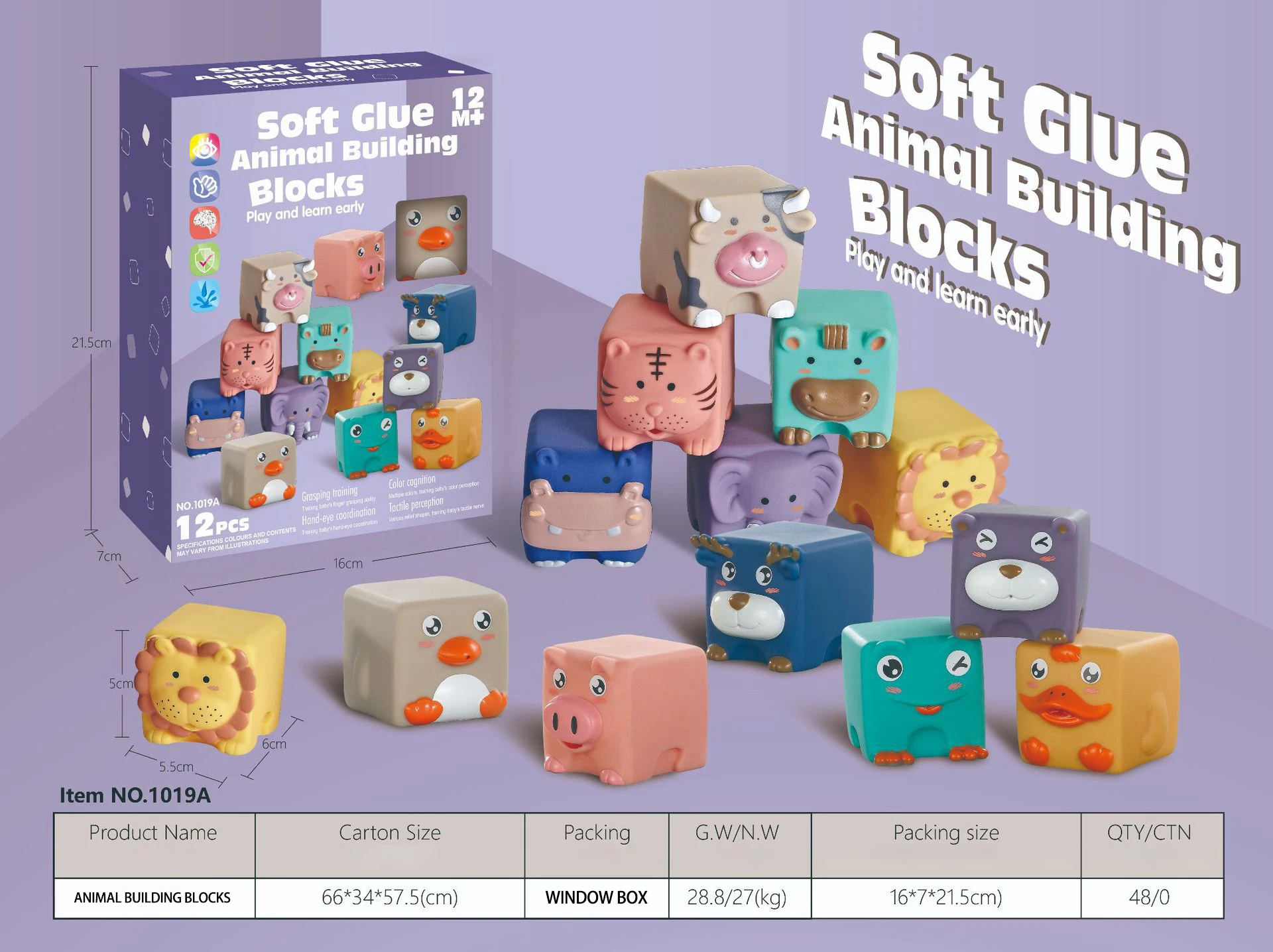 Baby Blocks Soft Building Blocks For Baby Toys Montessori Sensory