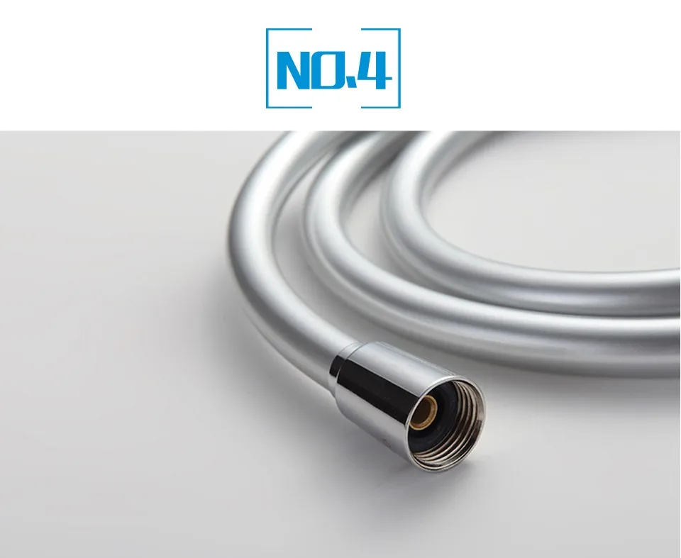 Gappo Bathroom Flexible Shower Hose Soft Rubber Sliver Color 1.5m G47