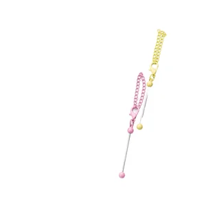 Creative DIY Mini Beaded Keychain Personalized Candy-Colored Metal Bag Pendant Keychain