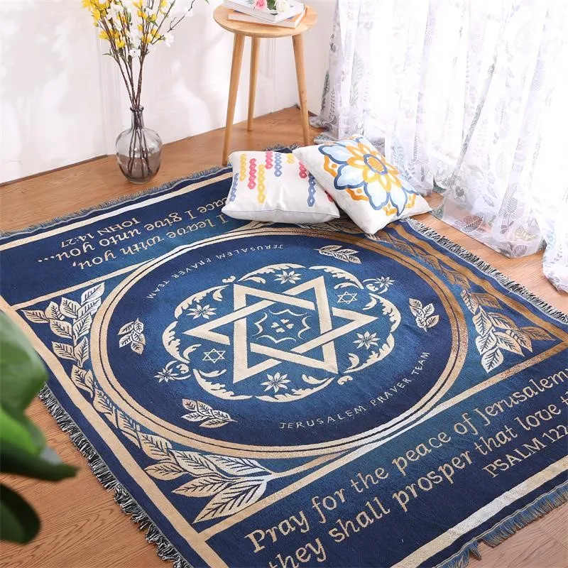 Israel Prayer Mat Blanket Carpet Tapestry Sofa Knit Throw Towel Christian Gift Jewish Judaical Decorative Blanket