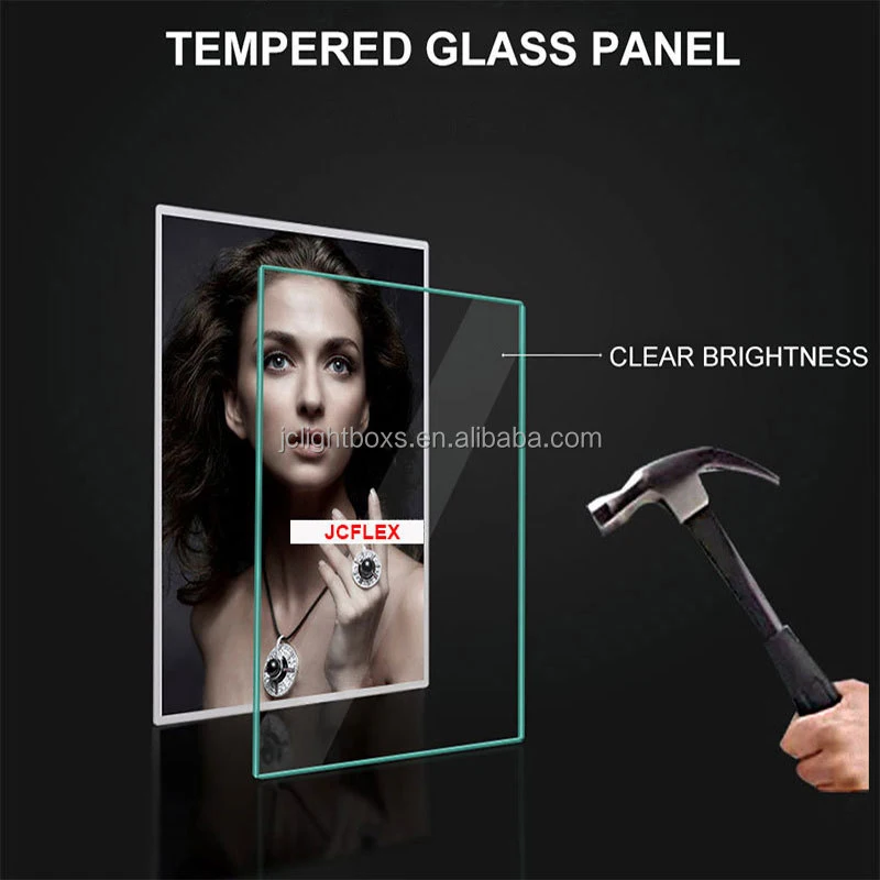Custom A4 Size Square Adhesive Acrylic Aluminum Snap Frame LED Display Light Box Wall Mount Restaurant Menu Board Rectangle