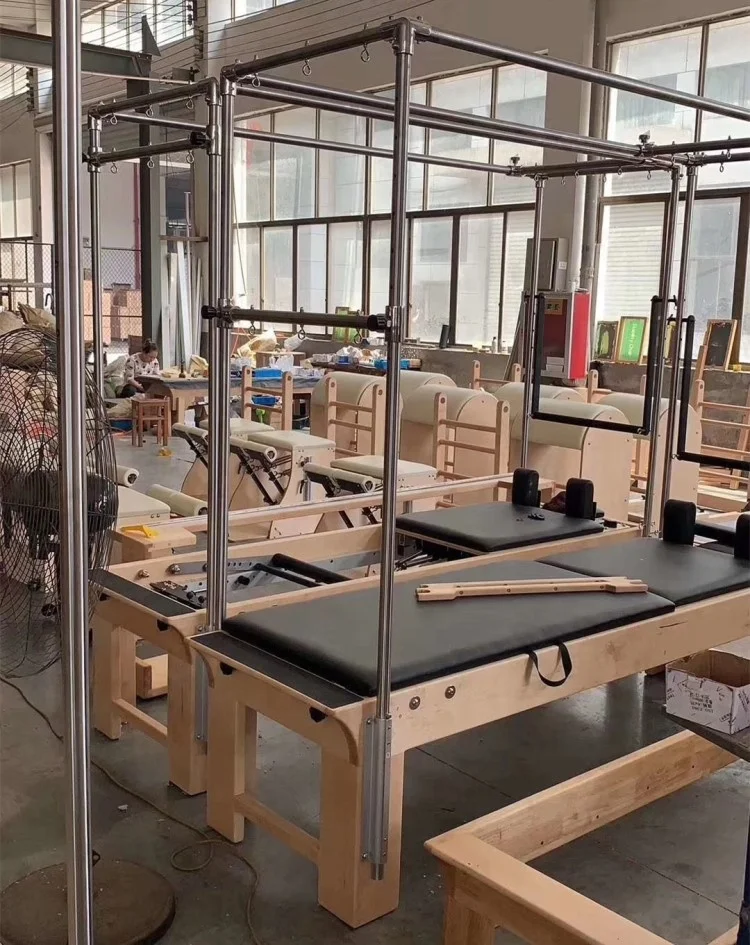 Wood Pilates Reformer Cadillac Machine - Full Trapeze Combo