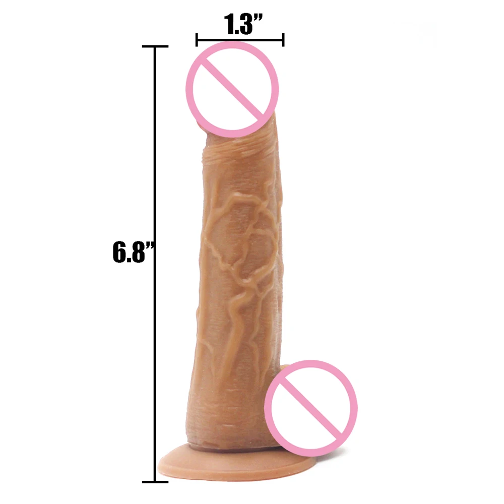 Amoura silicone dildo with suction cup base, realistic design