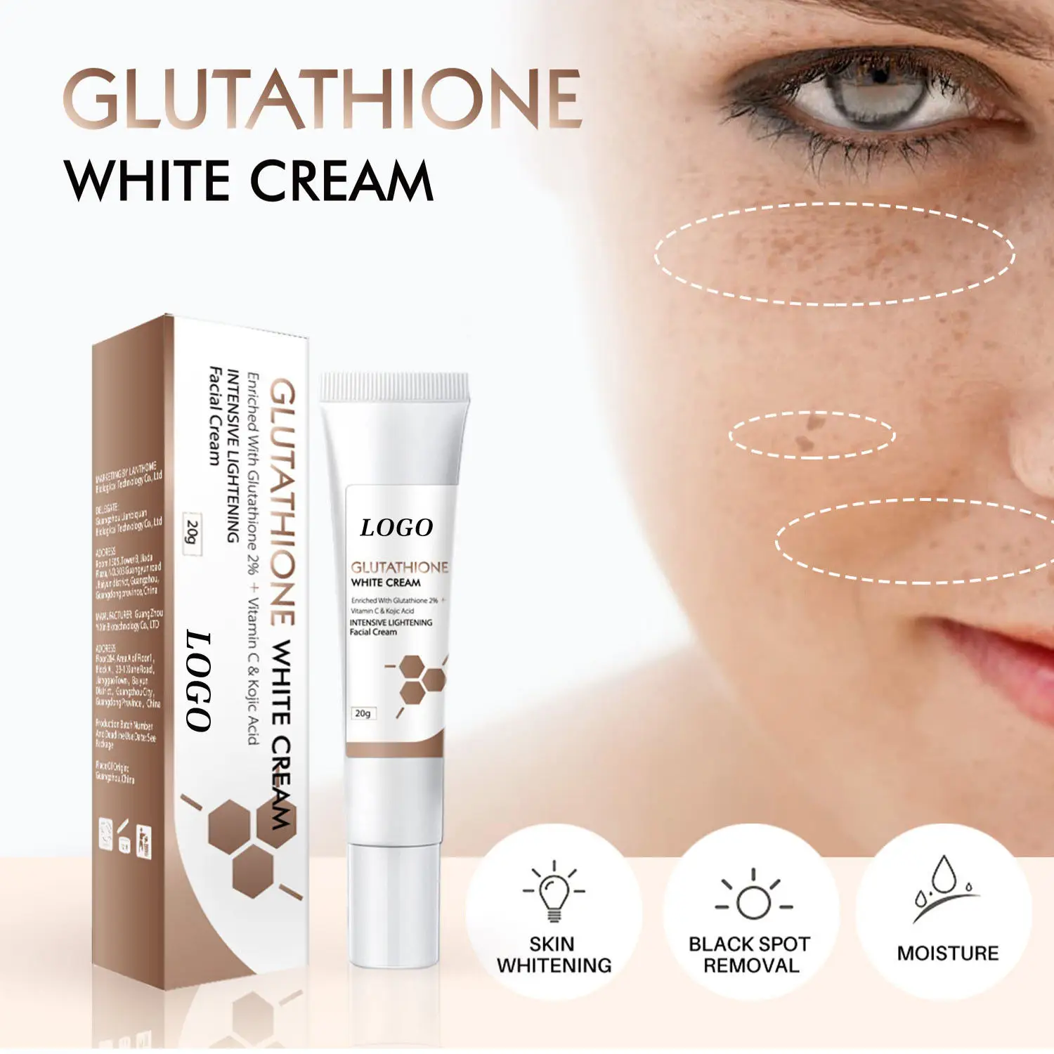 glutathione vitamin c kojic acid cream Glutathione & Glycolic Acid Face Cream