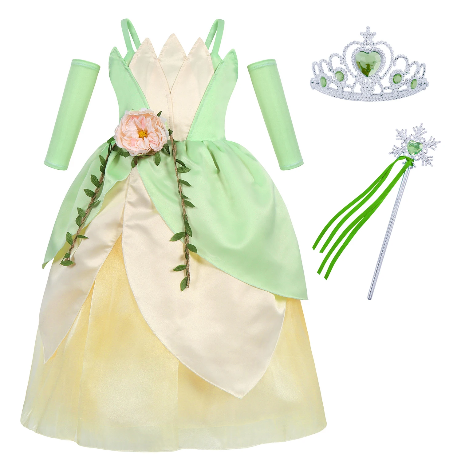 open lace back dress Handmade Princess Tiana (The Princess and the frog) outfit for America –  American Girl Doll Clothes by Rocio