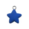 Estrellas esmeriladas de resina azul real