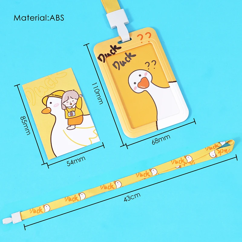 thumbnail image 2 of Hovico ID Card Holder Vertical Double Sided Clear ID Card Holder For School Cards Waterproof Grey 2 of 12