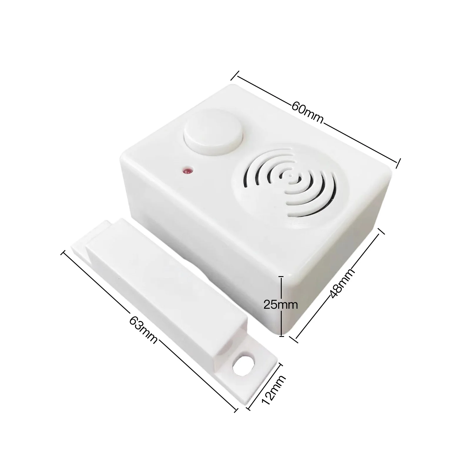 无线门磁传感器防盗窗店门磁门报警器