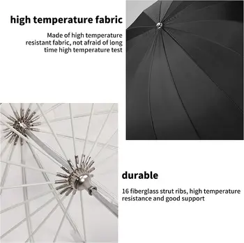 Godox UB-105W 41in 105cm Parabolic Black White Reflective Umbrella Studio Light Umbrella with Black Silver Diffuser Cover Cloth detail image