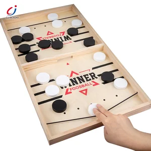 Chengji Catapult Chess Duels Table Games Toy Wooden Board Interactive Puck Chess Toys for Kids Gifts