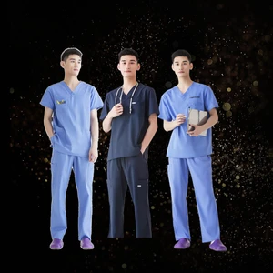Medical Scrubs Wholesale Nursing Men with Pocket Scrub Medical Plus Size Scrubs Uniforms Sets