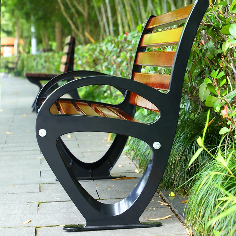 Outdoor Garden Benches Aluminum outdoor furniture Park benches Modern outdoor bench seating details