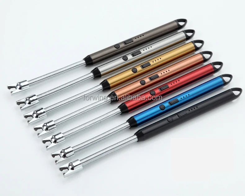 Popular 360 Degree Rotating Arc Lighter Usb Rechargeable Cycle Long Handle Windproof Outdoor Bbq