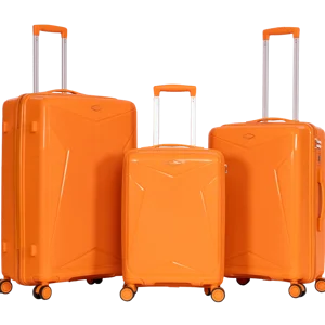 Wholesale 3pcs PP Luggage 20/24/28inches Universal Wheel Trolley Bag Suitcase Set With TSA Lock