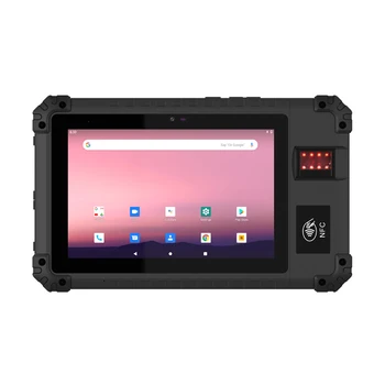 RB80 Android biometric device Rugged Tablet PC 1000 nit Display 4G GPS Barcode FingerPrint NFC RFID reader IP65 waterproof oem