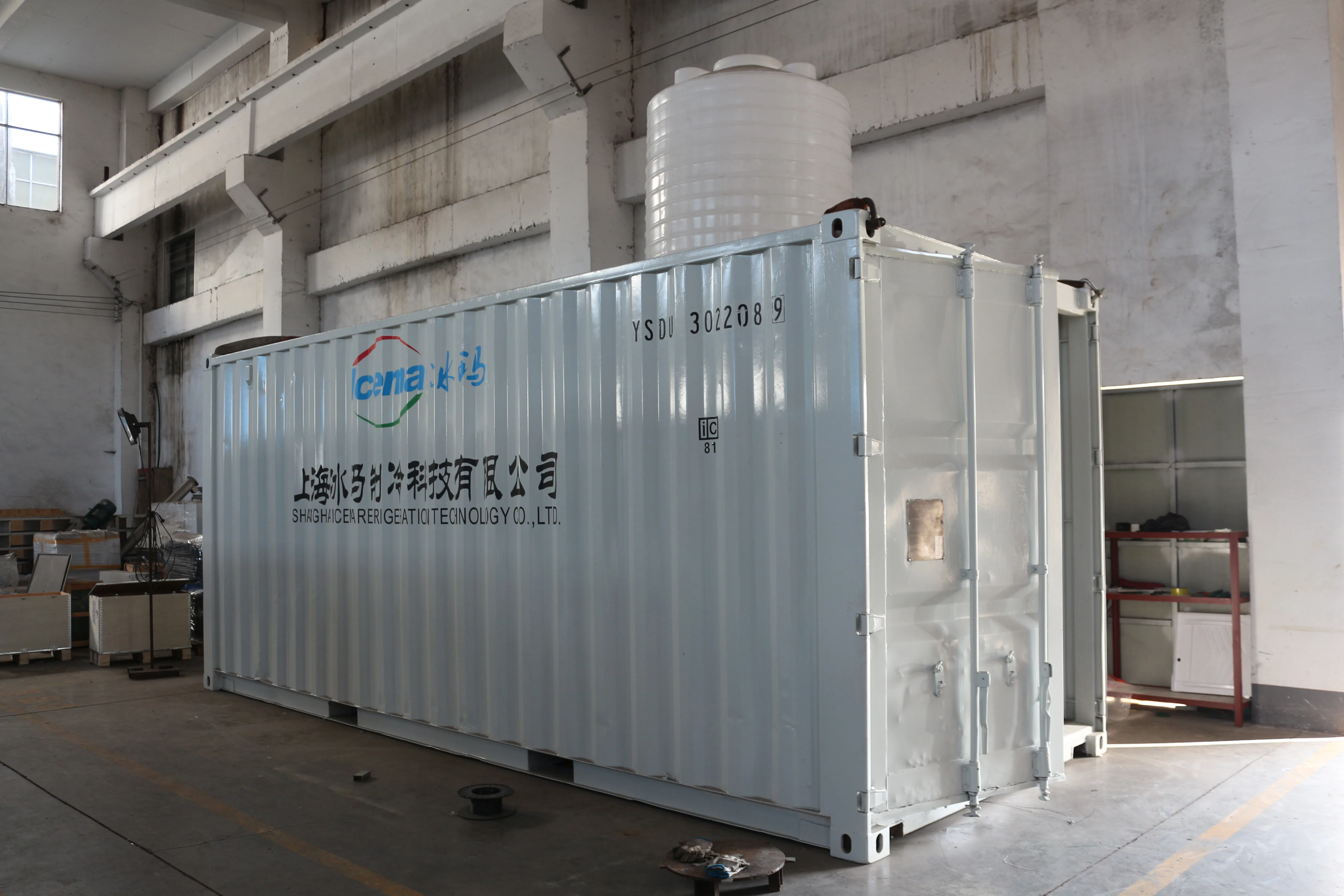ICEMA 15 Ton Container Ice Block Making Machine with Mobile Plant