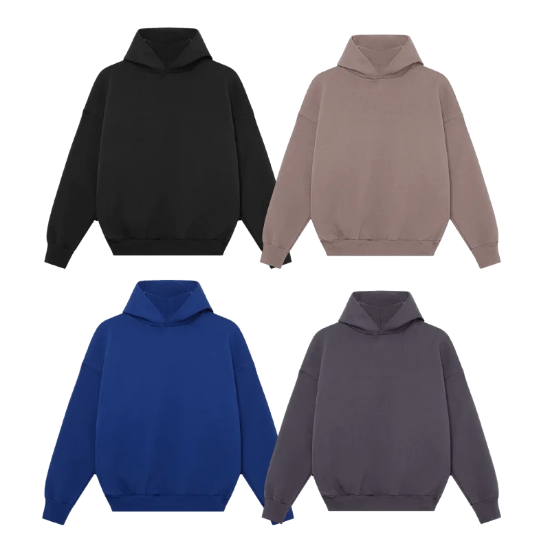 High Quality Heavyweight 100 Cotton Blank Hoodies Streetwear French