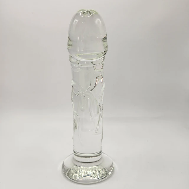 Wholesale Clear Glass Crystal Dildo Penis G Spot Massager Safety Adult Sex Toy