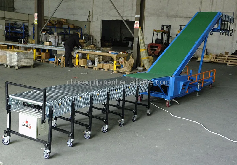 Mobile Container Unloading Powered Belt Conveyor