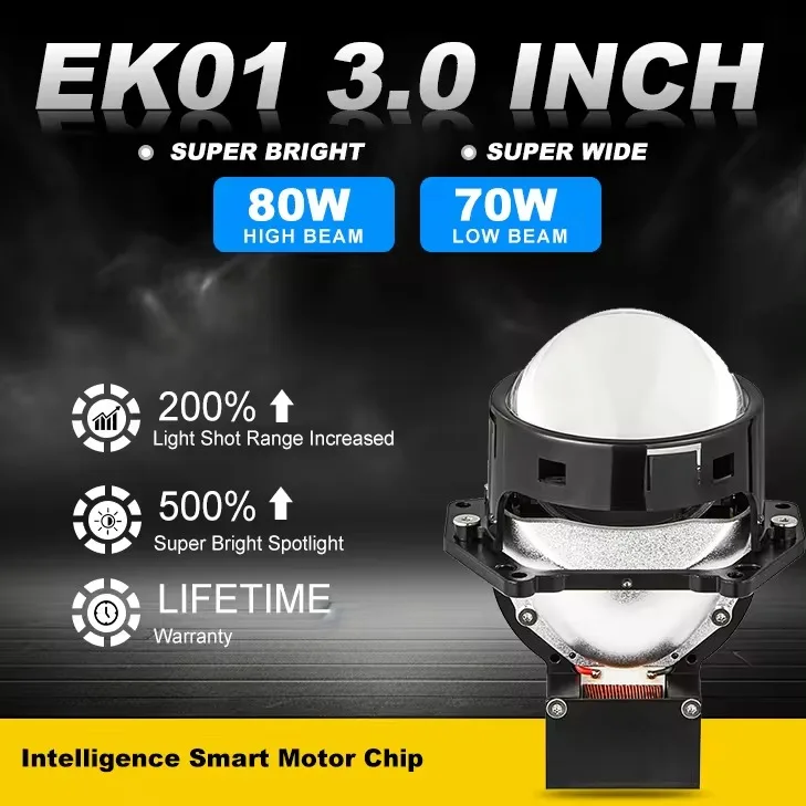 2024 Bi Led Laser Mini 3.0 Universal Led Projector Headlight Lens Kit