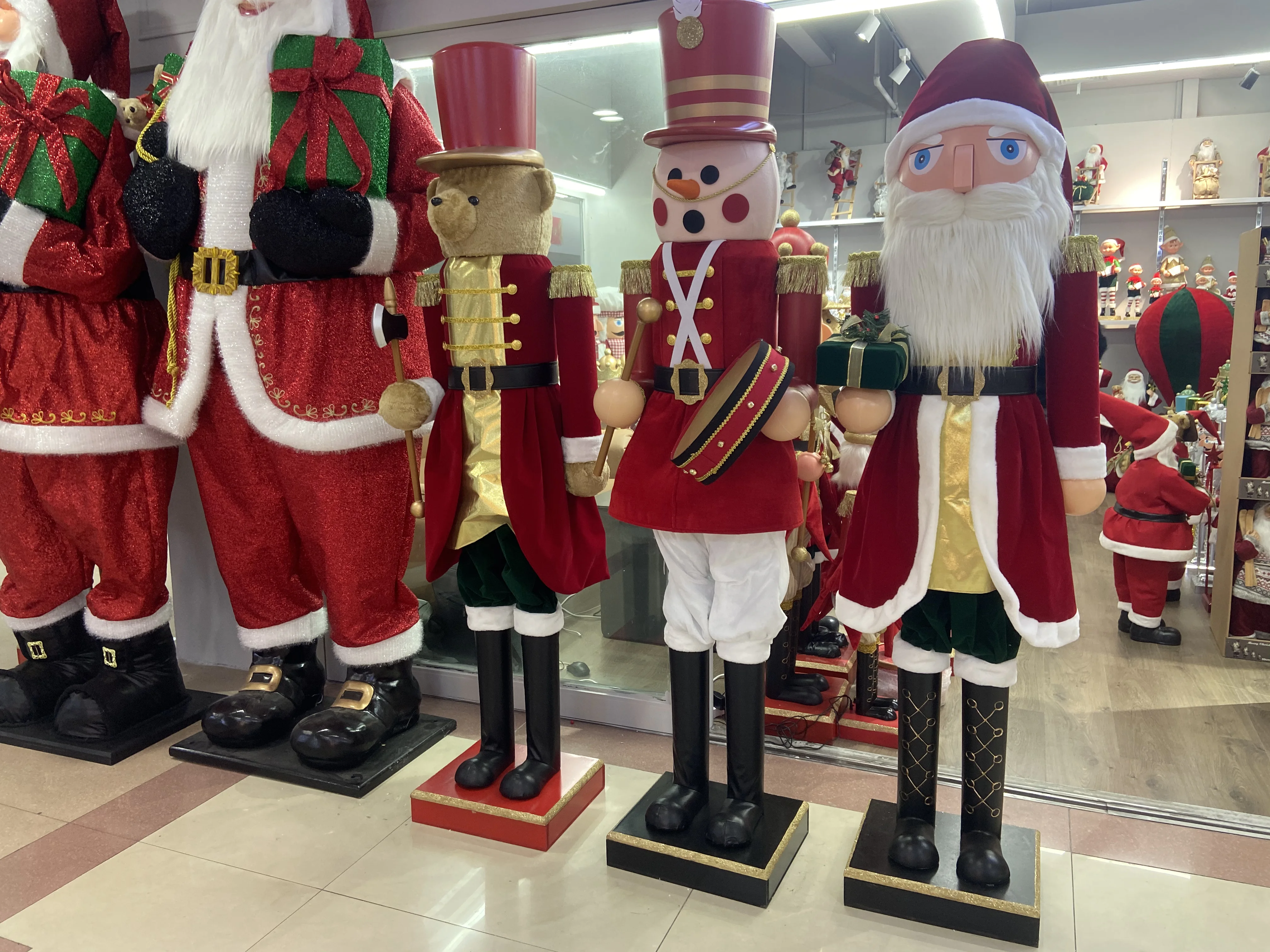 Statue De Soldat Casse-noisette Marco Paul Avec Lumières LED - Décoration De Noël Peinte à La Main En Métal Pour Intérieur - 80 Cm