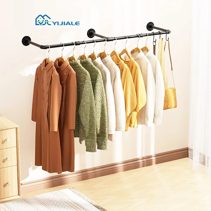 YIJIALE wall mount clothes drying rack portable clothes rack for shops