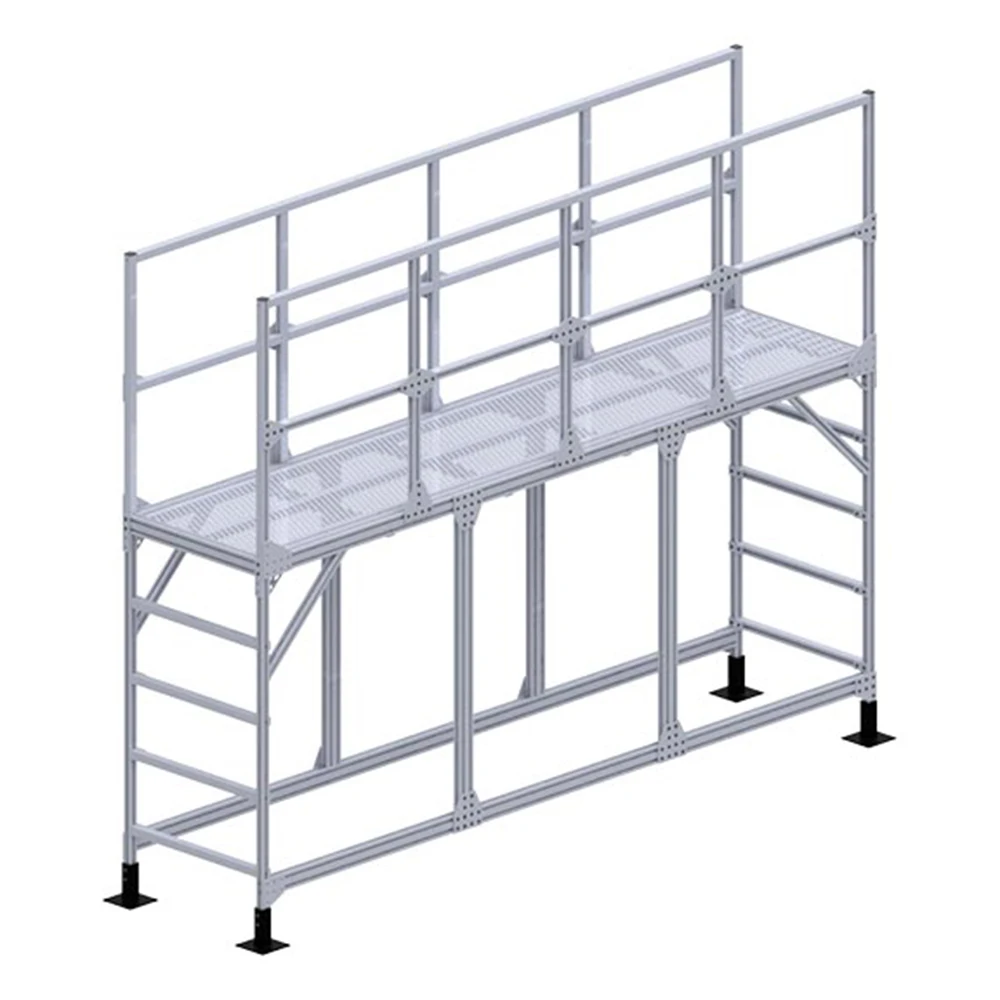 Custom Stairs and Platform Industrial Aluminum Heavy-Duty  Stair Systems Fabrication | Diamond Plate Decking | ANSI Certified