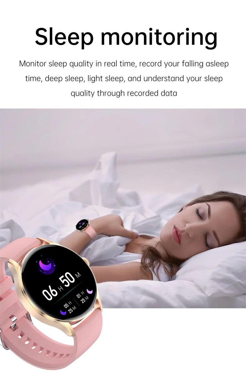 New Fashion Women HK33 Smart Watch for Lady 1.28" HD Round Display Health Monitor BT Call NFC Sport Reloj Smartwatch (17).jpg
