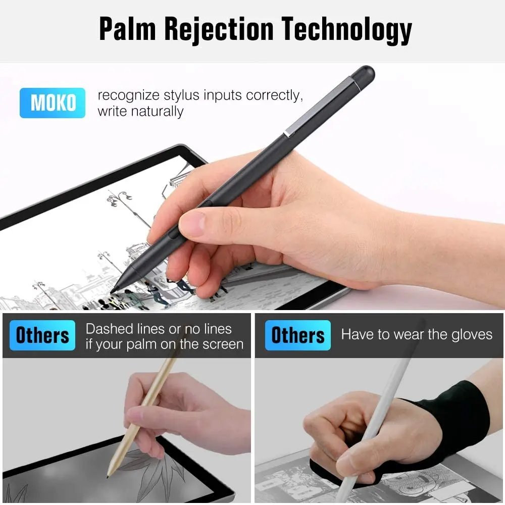 Touch Screen Moko Active Stylus Pen With Palm Rejection Moko