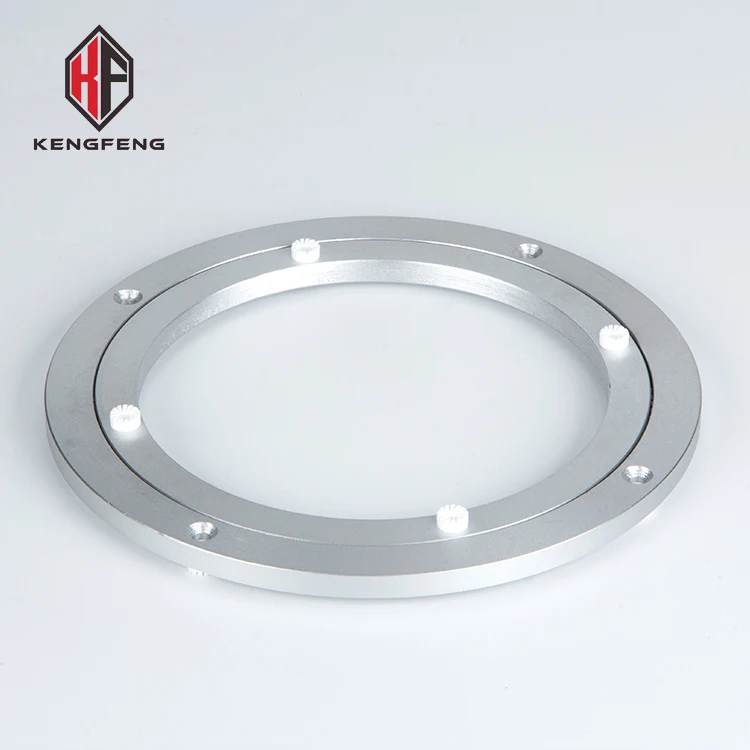 360 градусов обратный Серебристый Алюминиевый Поворотный Подшипник мебель обеденного стола 5 дюймов настольных подносов